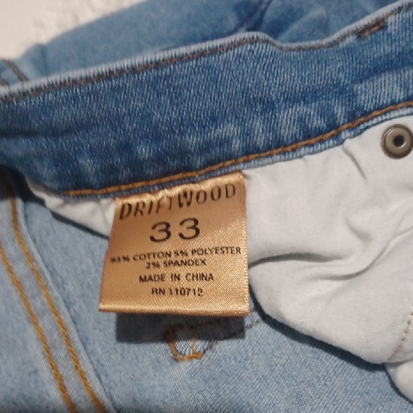 DRIFTWOOD Blue Jeans with Floral Embroidery - Picture 3 of 4